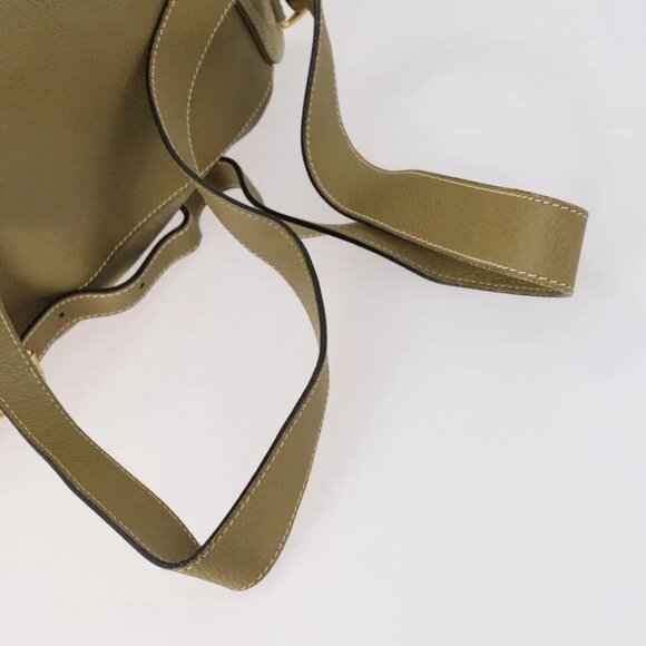 GUCCI Bamboo Backpack Suede Khaki Gold - Picture 7 of 15